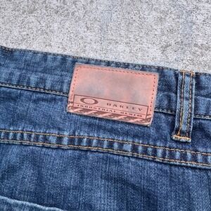 Oakley Industrial Denim Jeans Mens 38x32 Blue Loose Fit Low Rise Boot Cut Y2K